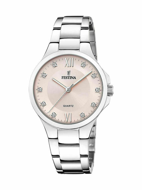 Festina Γυναικείο Ρολόι 34mm Μπαταρίας με Ασημί...