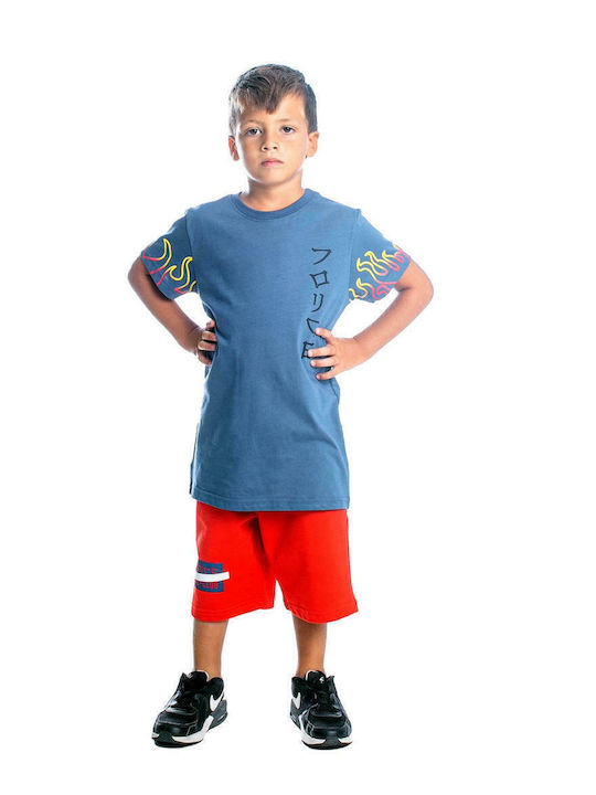Joyce Kids' Set with Shorts Summer 2pcs Light Blue