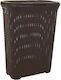 Curver 193009 Plastic Laundry Basket with Lid 44.8x26.5x61.5cm Brown