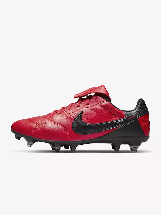 Nike Premier 3 SG-PRO Anti-Clog Χαμηλά Ποδοσφαιρικά Παπούτσια με Τάπες Κόκκινα