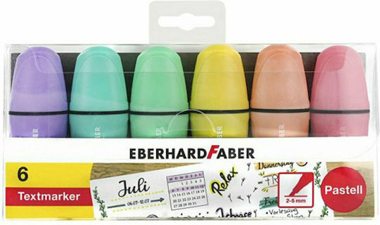 Eberhard Faber Mini Textmarker 5mm Mehrfarbig 6Stück