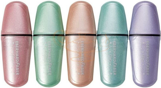 Eberhard Faber Glitter Mini Textmarker Mehrfarbig 5Stück