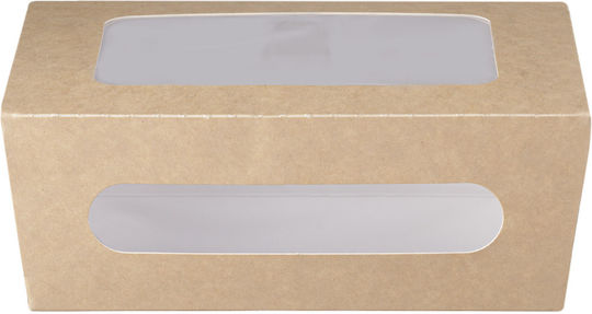 Intertan Disposable Food Paper Box Kraft 20.4x14.2x7.4cm 50pcs