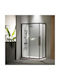 Devon Flow Corner Entry Καμπίνα Ντουζιέρας με Συρόμενη Πόρτα 100x100x195cm Clean Glass Black Matt