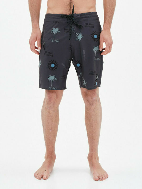 Emerson Men's Swimwear Bermuda Off Black with Patterns