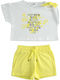 Kinder-Set mit Shorts Sommer 2Stück Weiß