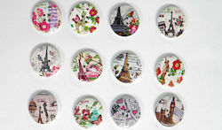 Paperpack Net Butoane Din Lemn 3x3cm 100 Buc (Diverse Culori)