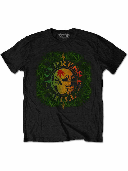 Rock Off Cypress Hill South Gate T-shirt Schwarz Baumwolle CYPTS01
