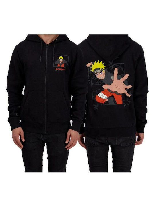 Difuzed Naruto Shippuden Sweater Naruto Bold Φούτερ με Κουκούλα σε Μαύρο χρώμα