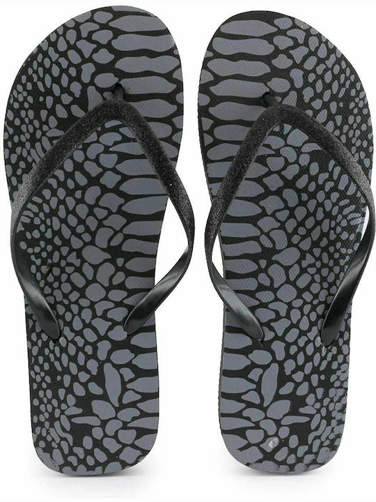 Love4shoes Frauen Flip Flops in Schwarz Farbe