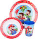 Stor Set Essgeschirr Super Mario aus Kunststoff Mehrfarbig 3Stück