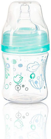 Babyono Plastic Baby Bottle Anti-colic with Silicone Teat for 0 Months Green Birds - Green 120ml