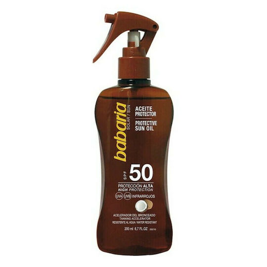 Babaria Ulei Solar Protector Cocos Produse Cu Protecție Solară Ulei Corp SPF50 200ml