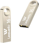 Leewello 16GB USB 3.0 Stick Ασημί