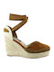 Women's Fabric Platform Espadrilles Camel