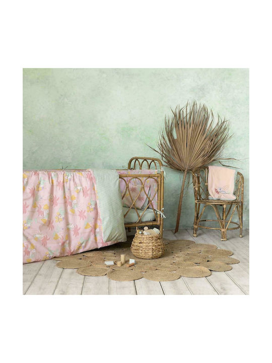Nima Set de cearșafuri pentru bebeluși Pentru Cradle Bumbac Little Paradise Roz 2buc 70x110buc