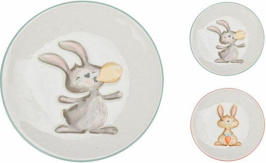 JK Home Decoration Farfurie Ceramică Albă Set 4 Bucăți (Desene Și Modele Diverse)
