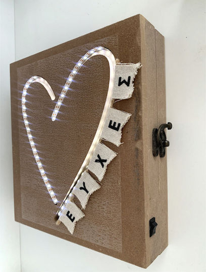 Riniotis Wunschbox Buch Braun 22 x 20 x 5,5cm