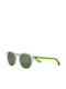 Zippo Sunglasses with Transparent Plastic Frame and Green Lens OB137-05