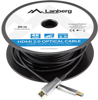 Lanberg HDMI 2.0 Premium High Speed 4K 60Hz HDR Cable HDMI Male - HDMI Male 20m Black