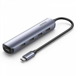 Ugreen USB-C Докинг станция с HDMI 4K (20197)