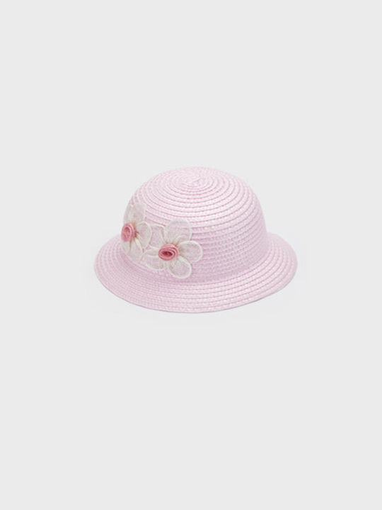 Mayoral Παιδικό Καπέλο Καβουράκι Ψάθινο Ροζ