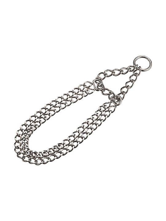 Pet Interest Double Row Chain Ring Πνίχτης Σκύλου Αλυσίδα σε Ασημί χρώμα 2.5mm x 50cm