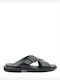 Camper Leather Women's Flat Sandals In Black Colour