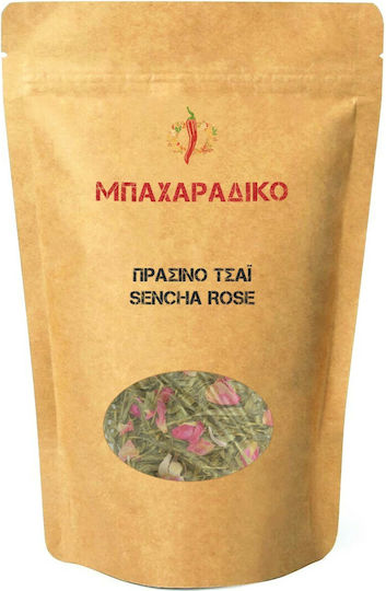 MPACHARADIKO Зелен Чай Sencha 300гр 1бр с Аромат Роза 105634-300gr