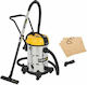 PowerPlus POWX3240 Aspirator Lichide / Solide 1200W cu Inoxidabil Recipient 30lt