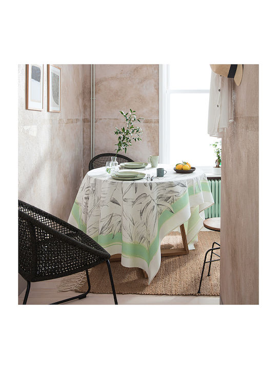 Gofis Home Bree 620 Cotton & Polyester Tablecloth Green 145x220cm