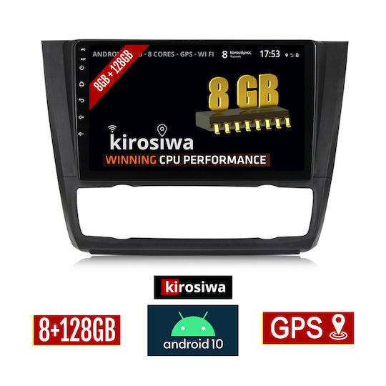 Kirosiwa Car Audio System for BMW E81 / E82 / E87 / Series 1 / Series 1 (E82) E82 / E87 / E88 2004-2013 (Bluetooth/USB/AUX/WiFi/GPS) with Touch Screen 9"