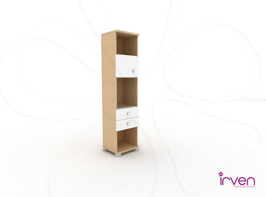 Kids Wooden Bookcase Bookie 04 Orange 45x39x185cm