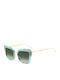 Women's Sunglasses with Multicolour Frame and Green Gradient Lens