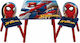 Spiderman Kids Table and Chairs Set made of Wood Blue