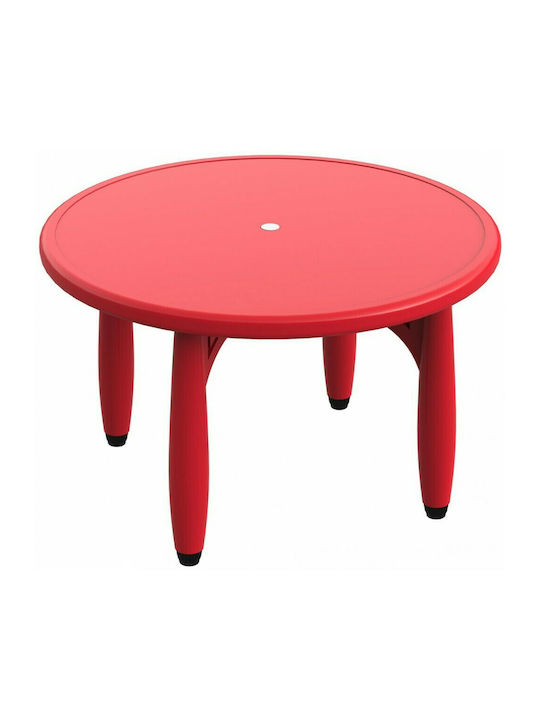 Ron Kids Table made of Plastic Red