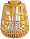 Atmosphera Lantern Wooden Tabletop Yellow 35x35x40εκ. 1pcs