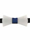 Men's Bow Tie Plexiglass White Bow Blue Tie Bonjour Bebe "0001"