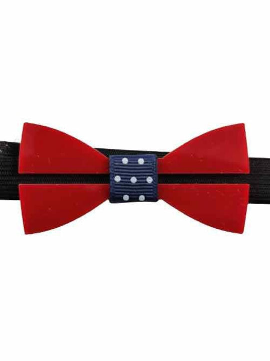 Papion pentru bărbați Plexiglas Plexiglas Red Bow Blue Tie Bonjour Bebe "0012"