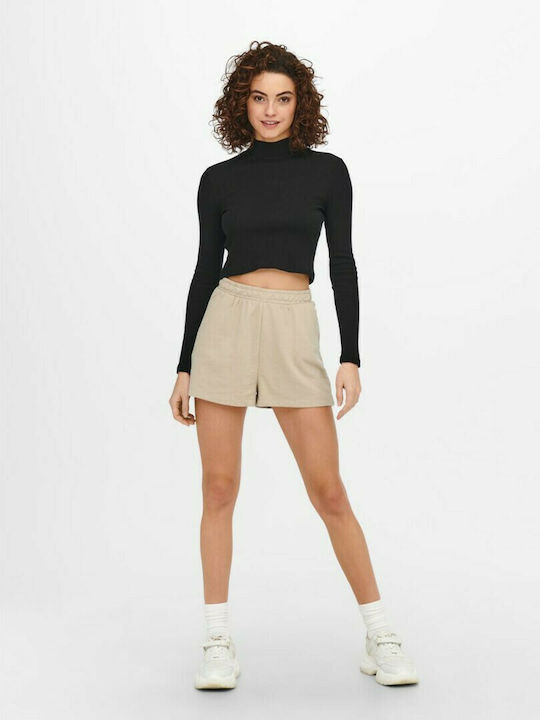 Only Women's High-waisted Shorts Beige