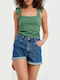 Women's Jean High-waisted Shorts Navy Blue