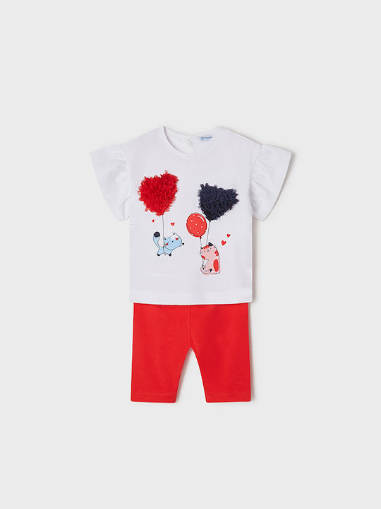 Mayoral Kids Set with Leggings Summer 2pcs White