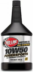 Red Line Powersports Synthetic Motorcycle Oil for Four-Stroke Engines 10W-50 946ml