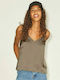 Jack & Jones Damen Satin Lingerie Top Brindle