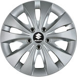 Jestic Auto Radkappen Set Storm X mit Marke Suzuki 4Stück 14" Silber