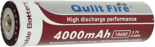 QulitFire Rechargable Battery 18650 Li-ion 4000mAh 3.7V 1pcs