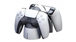 KMD Dual Charging Dock Charger Stație de încărcare pentru 2 controllere PS5 Alb