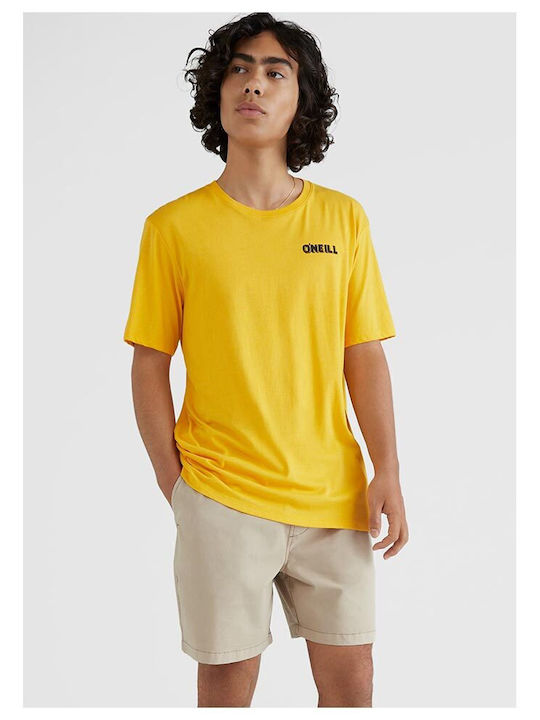 O'neill Ανδρικό T-shirt Κίτρινο με Στάμπα