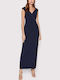 Maxi Dress for Wedding Christening Navy Blue