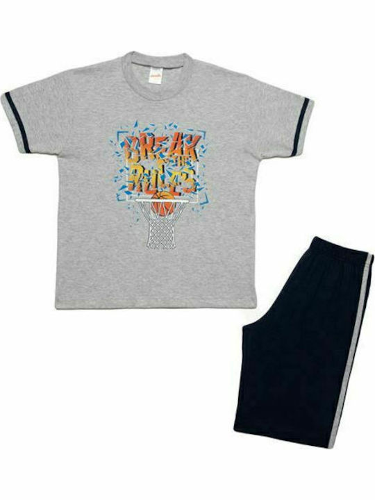 Minerva Kinder Schlafanzug Sommerlich Gray RULES